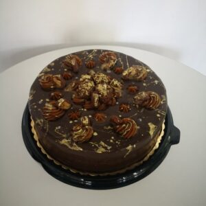 imagen de torta de brownies y nutella grande